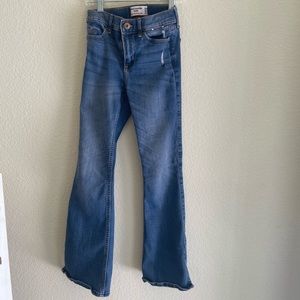 Abercrombie and Kids High Rise Flare Jeans.  Slim 9/10.